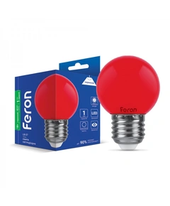 Светодиодная лампа Feron LB-37 1Вт E27 красная | 25116
