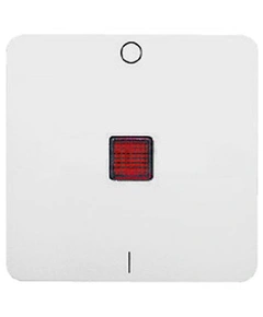 Клавиша с красной линзой для 2-полюсных выключателей со знаками 0 и 1 белая Hager OPTIMA 12009202
